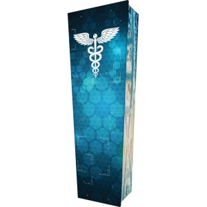 Light of Science (DNA) - Personalised Picture Coffin with Customised Design.